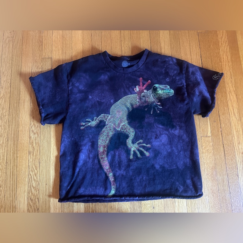 The Mountain x Seaquest  Purple Gecko Tie-Die T-Shirt, Size M